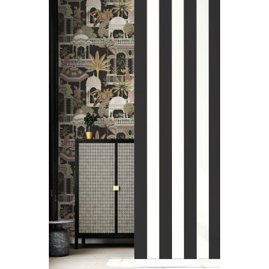 Papel pintado rayas anchas negro - RAYNARA 03 | MURAKE - 836797