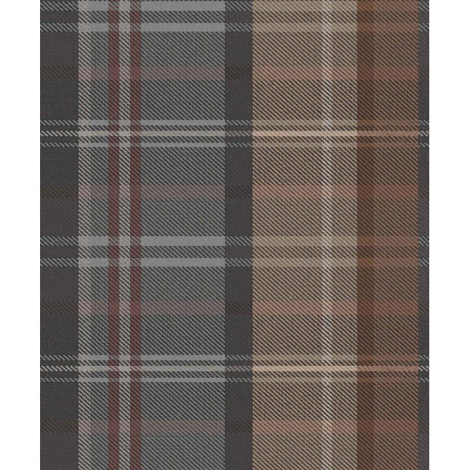 Papel pintado cuadros escoceses marrón - CALDREN 03 | MURAKE - 836800