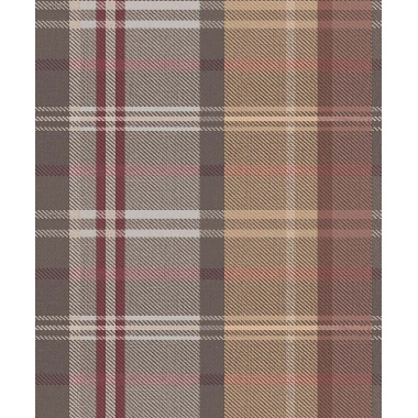Papel pintado cuadros escoceses burdeos - CALDREN 04 | MURAKE - 836801