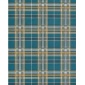 Papel pintado tartán de cuadros azul pavo real - TARENA 03 | MURAKE - 836805