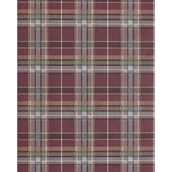 Papel pintado tartán de cuadros burdeos - TARENA 05 | MURAKE - 836807