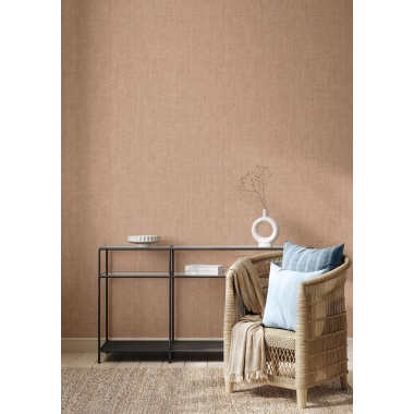 Papel pintado liso efecto lino rosa - LINAREL 05 | MURAKE - 836813