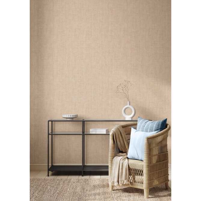 Papel pintado liso efecto lino beige - LINAREL 04 | MURAKE - 836812