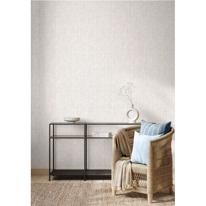 Papel pintado liso efecto lino gris - LINAREL 02 | MURAKE - 836810