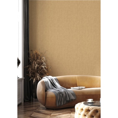 Papel pintado liso efecto lino ocre - LINAREL 08 | MURAKE - 836816