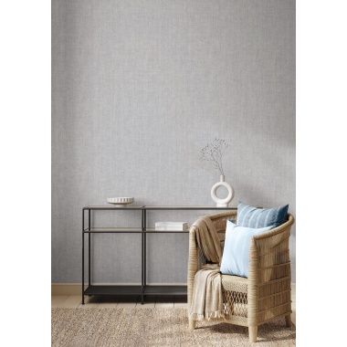 Papel pintado liso efecto lino gris - LINAREL 10 | MURAKE - 836818