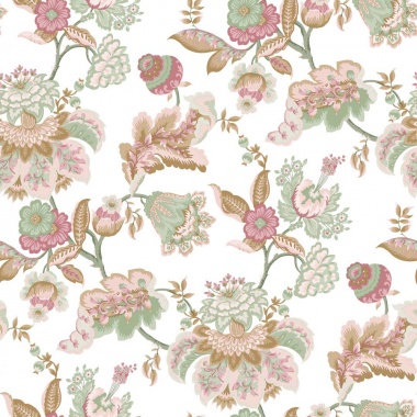 Papel pintado flores de cachemir verde - AMARIEL 01 | MURAKE - 836820