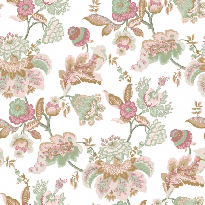 Papel pintado flores de cachemir verde - AMARIEL 01 | MURAKE - 836820