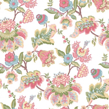 Papel pintado flores de cachemir rosa - AMARIEL 02 | MURAKE - 836821