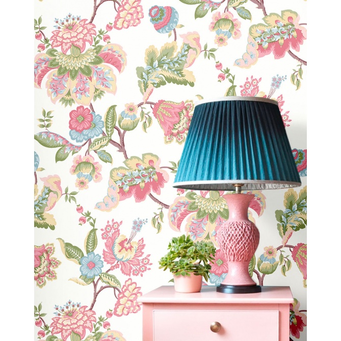 Papel pintado flores de cachemir rosa - AMARIEL 02 | MURAKE - 836821