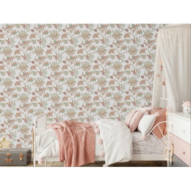 Papel pintado flores de cachemir verde - AMARIEL 01 | MURAKE - 836820