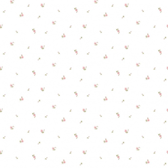 Papel pintado pequeños brotes florales blanco - BROTEL 01 | MURAKE - 836871