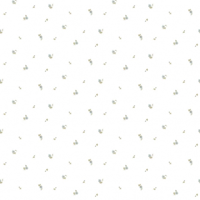 Papel pintado pequeños brotes florales blanco - BROTEL 02 | MURAKE - 836872