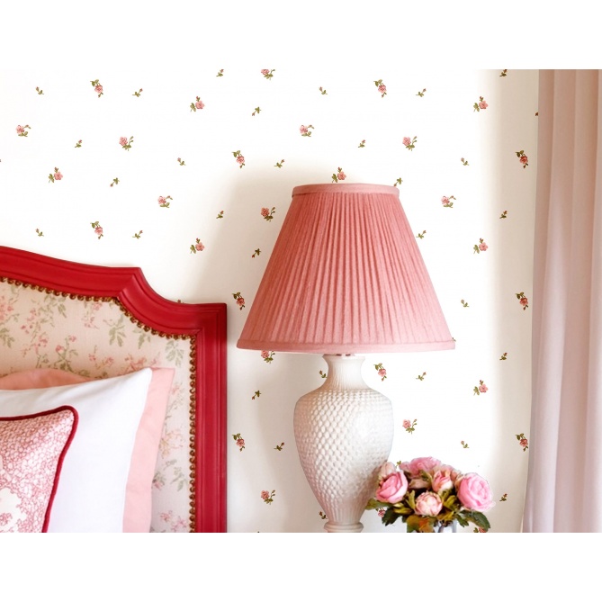 Papel pintado pequeños brotes florales blanco - BROTEL 01 | MURAKE - 836871