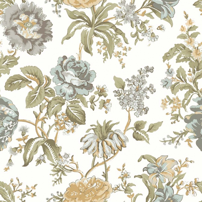 Papel pintado ramos florales verde - ROSALVEN 01 | MURAKE - 836824