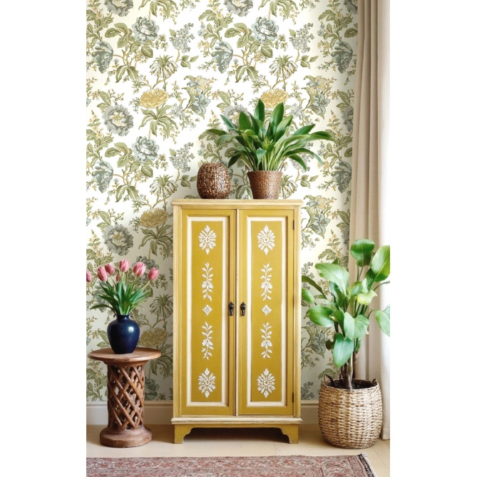Papel pintado ramos florales verde - ROSALVEN 01 | MURAKE - 836824