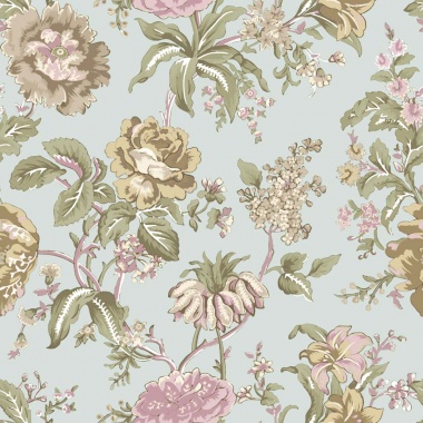 Papel pintado ramos florales azul claro - ROSALVEN 03 | MURAKE - 836826