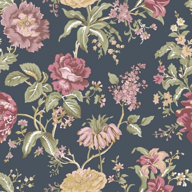 Papel pintado ramos florales azul - ROSALVEN 04 | MURAKE - 836827