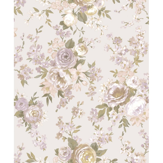 Papel pintado rosas de jardín rosa - ROVENA 01 | MURAKE - 836828