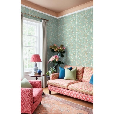 Papel pintado ramas delicadas verde - RAMELIA 02 | MURAKE - 836836