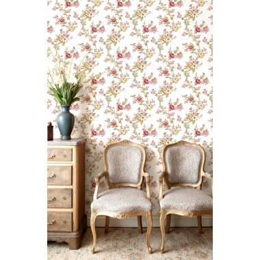 Papel pintado pequeños ramos rosa - FLORENA 02 | MURAKE - 836839