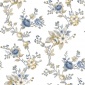 Papel pintado pequeños ramos azul - FLORENA 03 | MURAKE - 836840