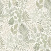 Papel pintado hojas y helechos verde y blanco - ELUNIA 02 | MURAKE - 203212