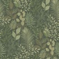 Papel pintado hojas y helechos verde oscuro - ELUNIA 03 | MURAKE - 203213