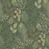 Papel pintado hojas y helechos verde oscuro - ELUNIA 03 | MURAKE - 203213