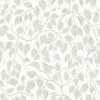 Papel pintado hojas de abedul gris y blanco - BIRVENA 01 | MURAKE - 203216