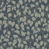 Papel pintado hojas de abedul azul oscuro - BIRVENA 04 | MURAKE - 203219