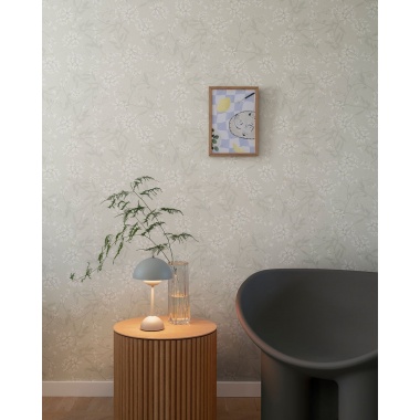 Papel pintado ramas florales gris claro - FLORIEL 01 | MURAKE - 203220