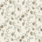 Papel pintado pino y piñas beige y blanco roto - PINARA 01 | MURAKE - 203225