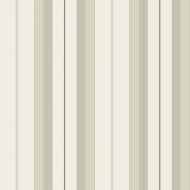 Papel pintado rayas clásicas beige y gris - RAVENA 02 | MURAKE - 203228