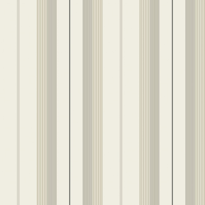 Papel pintado rayas clásicas beige y gris - RAVENA 02 | MURAKE - 203228