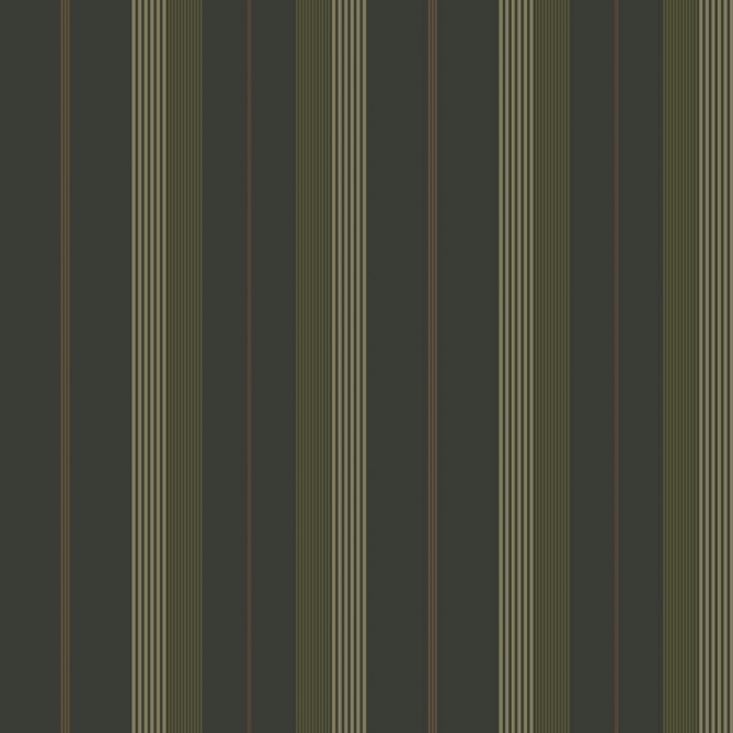 Papel pintado rayas clásicas negro y verde - RAVENA 06 | MURAKE - 203232