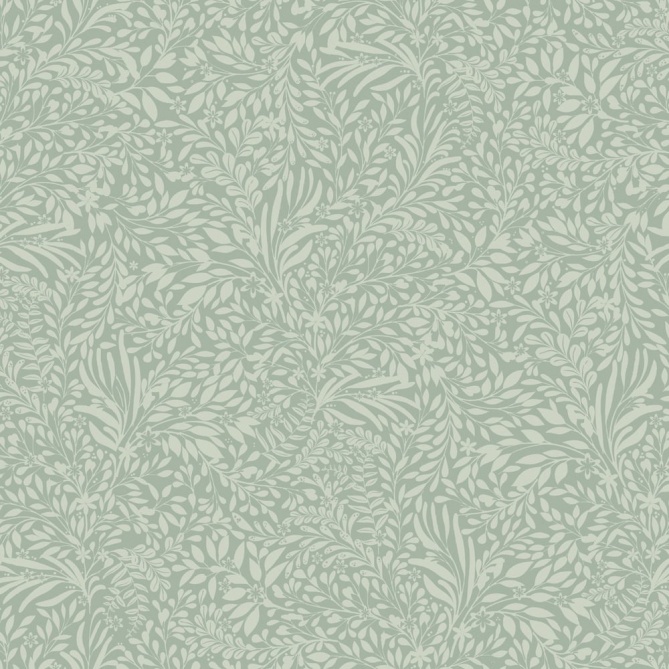 Papel pintado pequeñas hojas verde - SILVENA 02 | MURAKE - 203238
