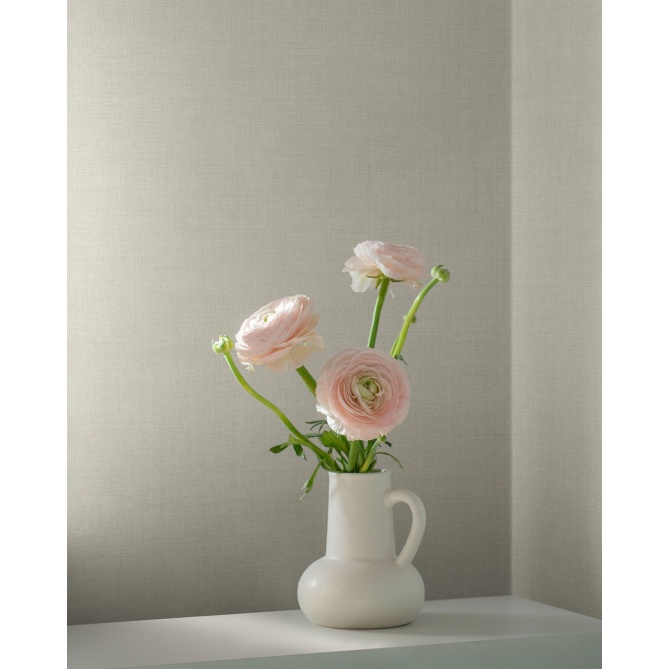Papel pintado liso efecto textil beige claro - JUTARIA 01 | MURAKE - 203245