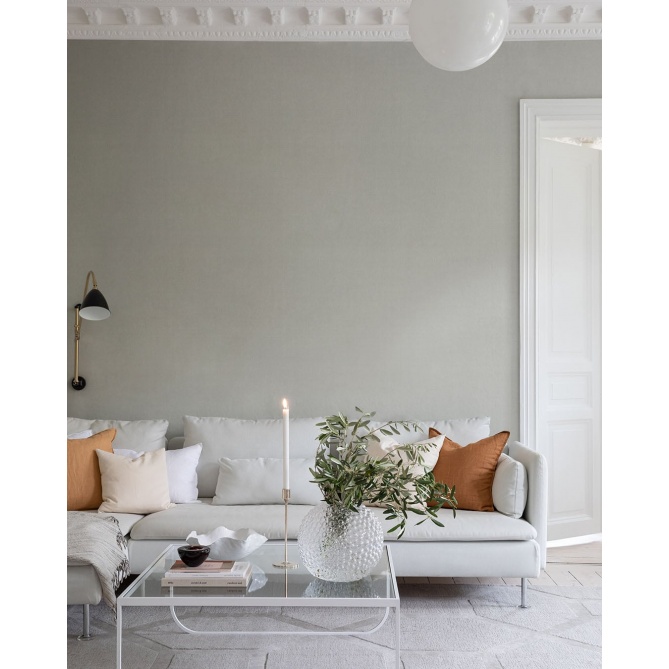 Papel pintado liso efecto textil gris perla - JUTARIA 04 | MURAKE - 203248