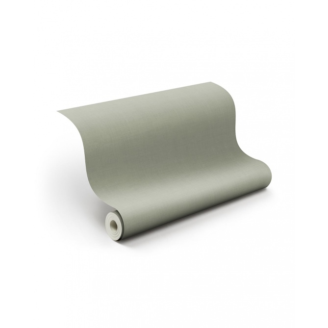 Papel pintado liso efecto textil verde grisáceo - JUTARIA 06 | MURAKE - 203250