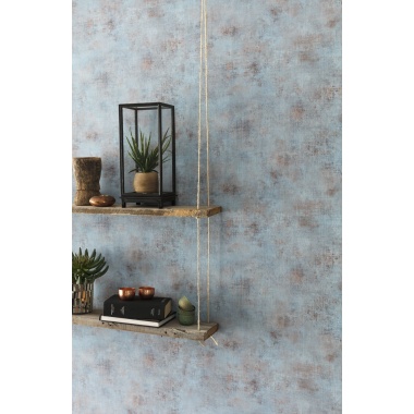 Papel pintado efecto textil azul - TRAMIA 17 | MURAKE - 880419