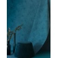 Papel pintado efecto textil azul pavo real - TRAMIA 36 | MURAKE - 880438