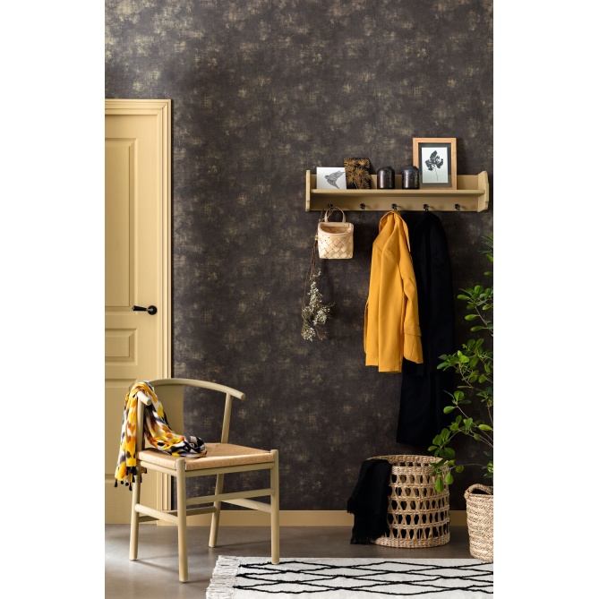 Papel pintado efecto textil antracita - TRAMIA METAL 18 | MURAKE - 880461