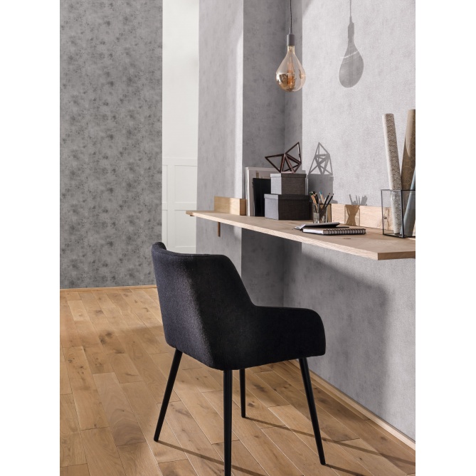 Papel pintado efecto textil gris plateado - TRAMIA METAL 19 | MURAKE - 880462