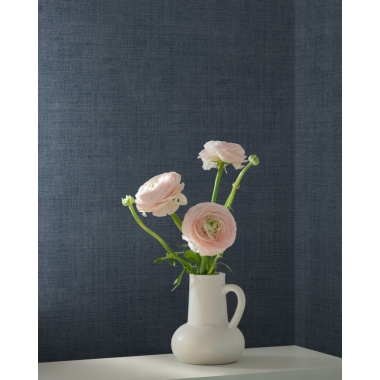 Papel pintado azul oscuro efecto lino - JUTARIA 13 | MURAKE - 203257