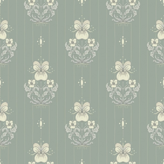 Papel pintado pensamientos gris azulado - VIOLENA 03 | MURAKE - 203275