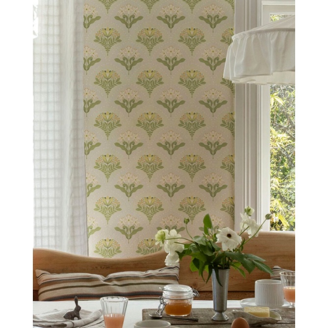 Papel pintado ramos florales beige claro - MAIVELA 01 | MURAKE - 203282