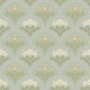 Papel pintado ramos florales azul claro|verde claro - MAIVELA 03 | MURAKE - 203284