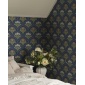 Papel pintado ramos florales azul oscuro - MAIVELA 05 | MURAKE - 203286