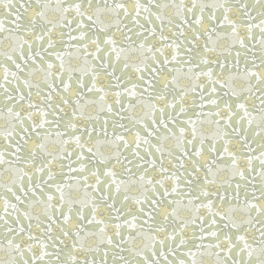 Papel pintado flores silvestres blanco - PRADENA 01 | MURAKE - 203287